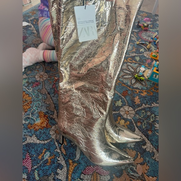Zara metallic heeled boots - Picture 10 of 11